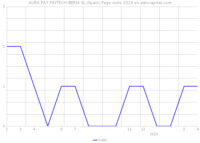 AURA PAY FINTECH IBERIA SL (Spain) Page visits 2024 