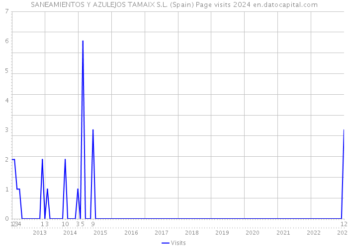 SANEAMIENTOS Y AZULEJOS TAMAIX S.L. (Spain) Page visits 2024 