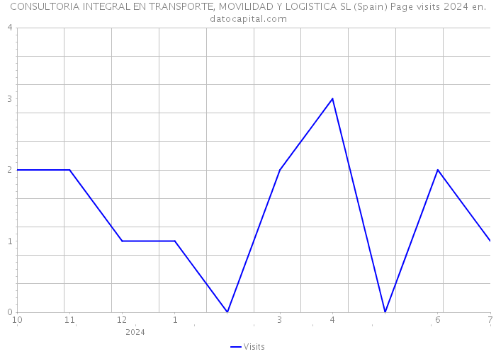CONSULTORIA INTEGRAL EN TRANSPORTE, MOVILIDAD Y LOGISTICA SL (Spain) Page visits 2024 