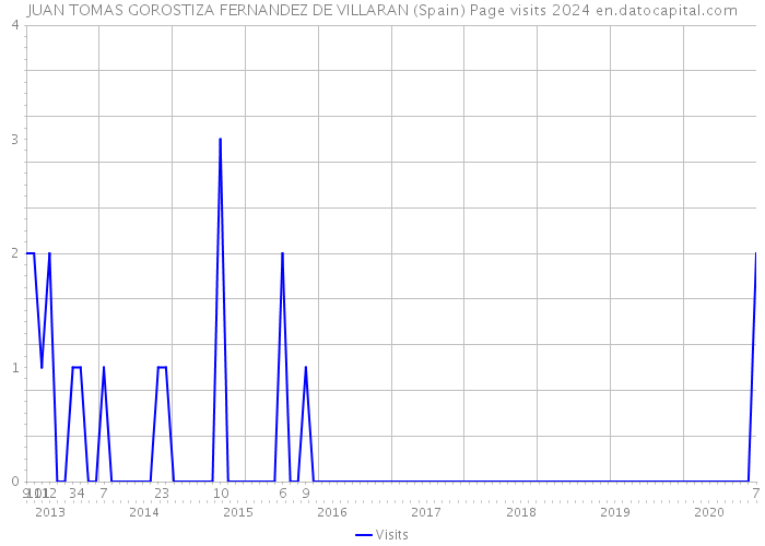 JUAN TOMAS GOROSTIZA FERNANDEZ DE VILLARAN (Spain) Page visits 2024 