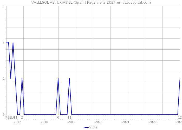 VALLESOL ASTURIAS SL (Spain) Page visits 2024 