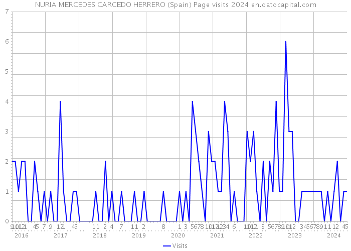 NURIA MERCEDES CARCEDO HERRERO (Spain) Page visits 2024 