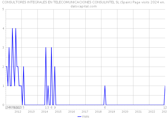 CONSULTORES INTEGRALES EN TELECOMUNICACIONES CONSULINTEL SL (Spain) Page visits 2024 