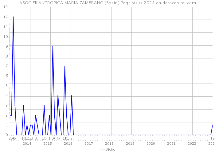ASOC FILANTROPICA MARIA ZAMBRANO (Spain) Page visits 2024 