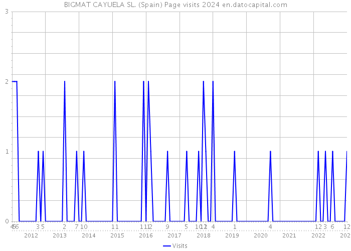 BIGMAT CAYUELA SL. (Spain) Page visits 2024 