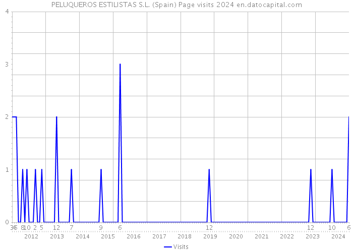 PELUQUEROS ESTILISTAS S.L. (Spain) Page visits 2024 