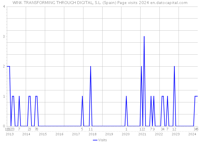 WINK TRANSFORMING THROUGH DIGITAL, S.L. (Spain) Page visits 2024 