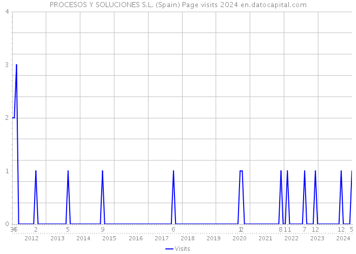 PROCESOS Y SOLUCIONES S.L. (Spain) Page visits 2024 