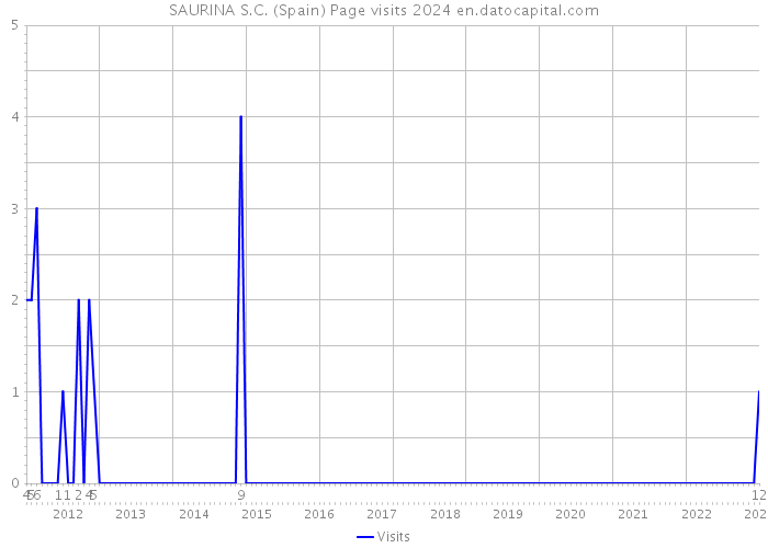 SAURINA S.C. (Spain) Page visits 2024 