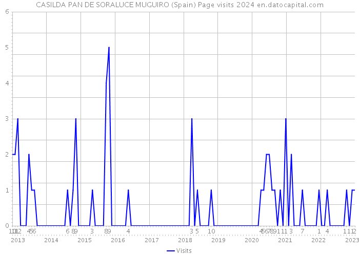 CASILDA PAN DE SORALUCE MUGUIRO (Spain) Page visits 2024 