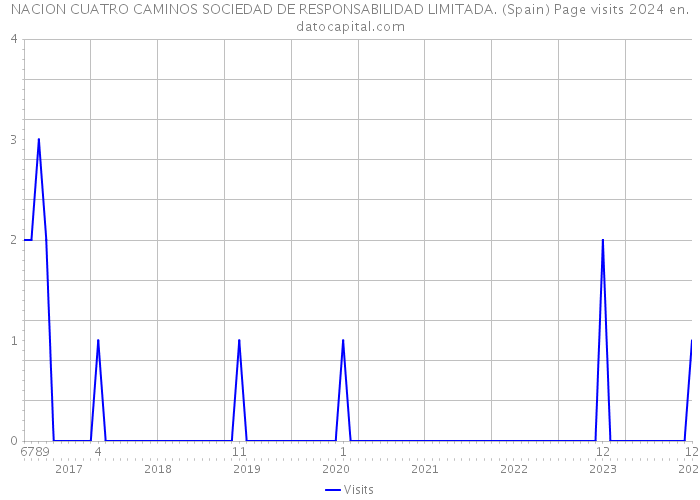 NACION CUATRO CAMINOS SOCIEDAD DE RESPONSABILIDAD LIMITADA. (Spain) Page visits 2024 