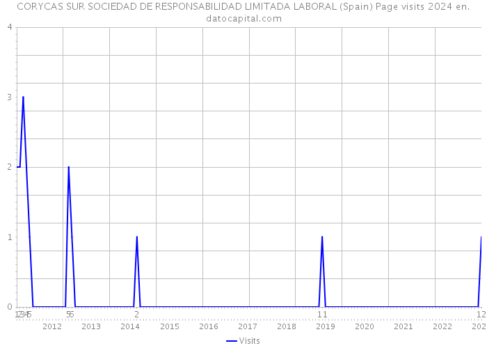 CORYCAS SUR SOCIEDAD DE RESPONSABILIDAD LIMITADA LABORAL (Spain) Page visits 2024 