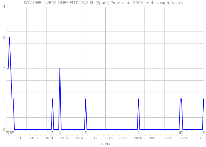 BOVICHE INVERSIONES FUTURAS SL (Spain) Page visits 2024 