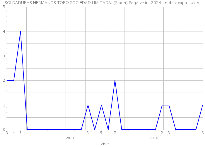 SOLDADURAS HERMANOS TORO SOCIEDAD LIMITADA. (Spain) Page visits 2024 