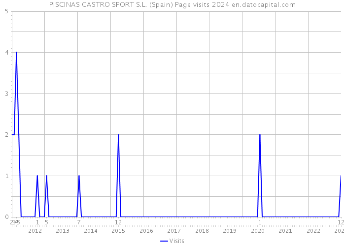 PISCINAS CASTRO SPORT S.L. (Spain) Page visits 2024 
