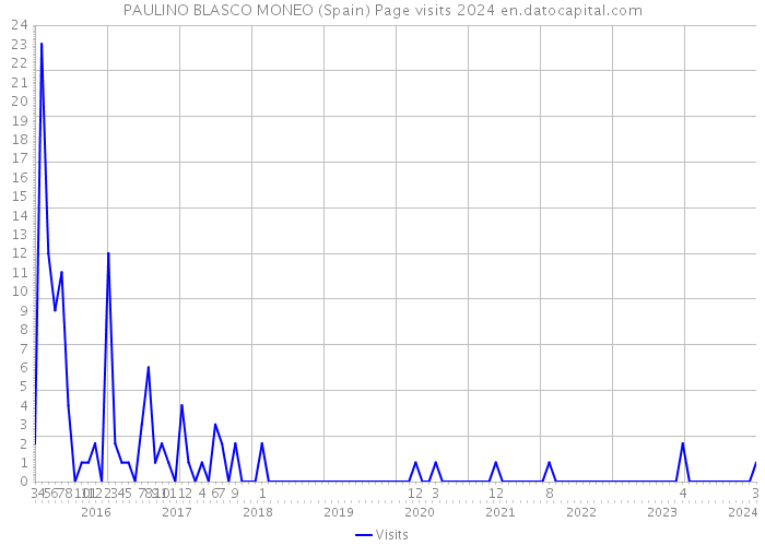 PAULINO BLASCO MONEO (Spain) Page visits 2024 