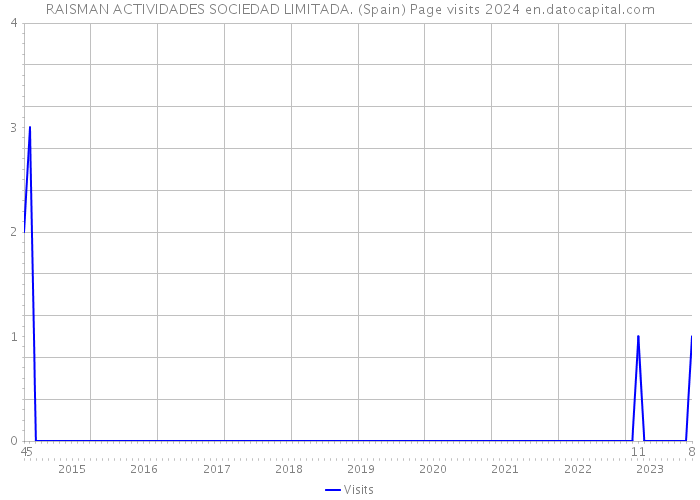RAISMAN ACTIVIDADES SOCIEDAD LIMITADA. (Spain) Page visits 2024 
