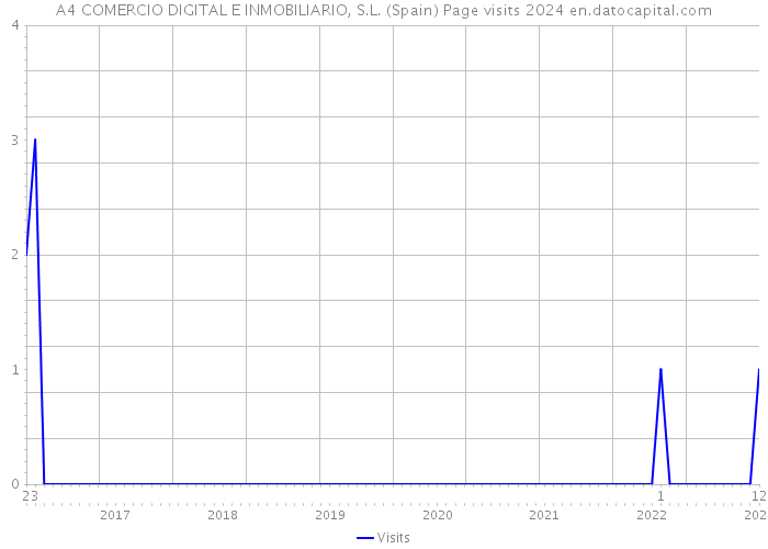 A4 COMERCIO DIGITAL E INMOBILIARIO, S.L. (Spain) Page visits 2024 