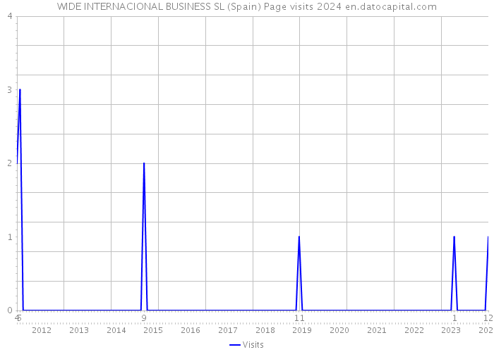 WIDE INTERNACIONAL BUSINESS SL (Spain) Page visits 2024 