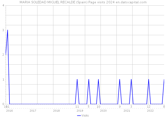 MARIA SOLEDAD MIGUEL RECALDE (Spain) Page visits 2024 