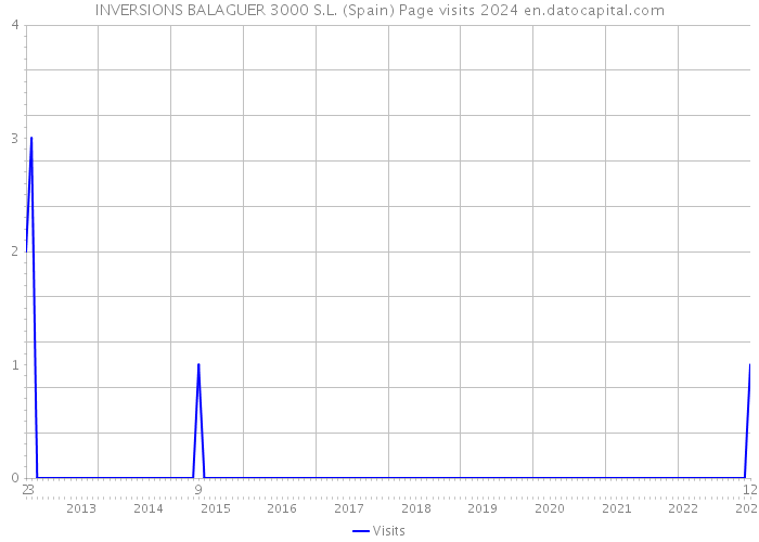 INVERSIONS BALAGUER 3000 S.L. (Spain) Page visits 2024 