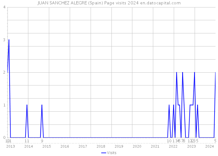 JUAN SANCHEZ ALEGRE (Spain) Page visits 2024 