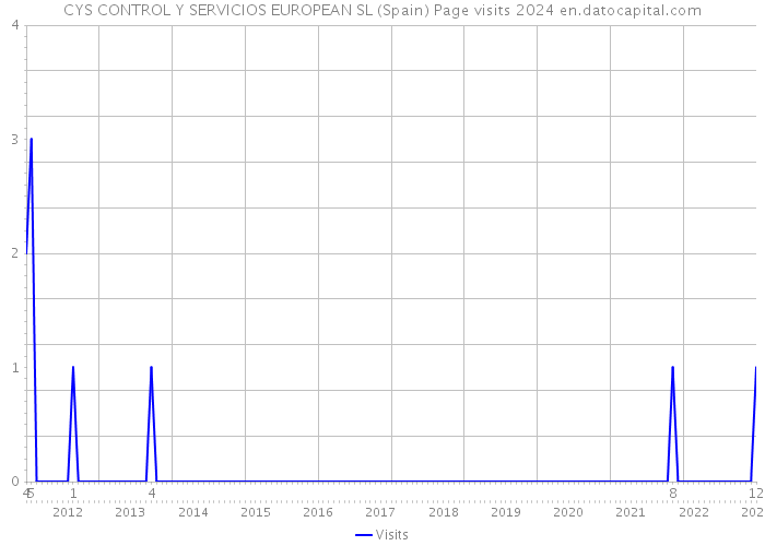 CYS CONTROL Y SERVICIOS EUROPEAN SL (Spain) Page visits 2024 