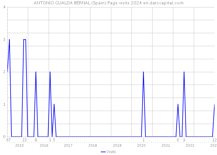 ANTONIO GUALDA BERNAL (Spain) Page visits 2024 