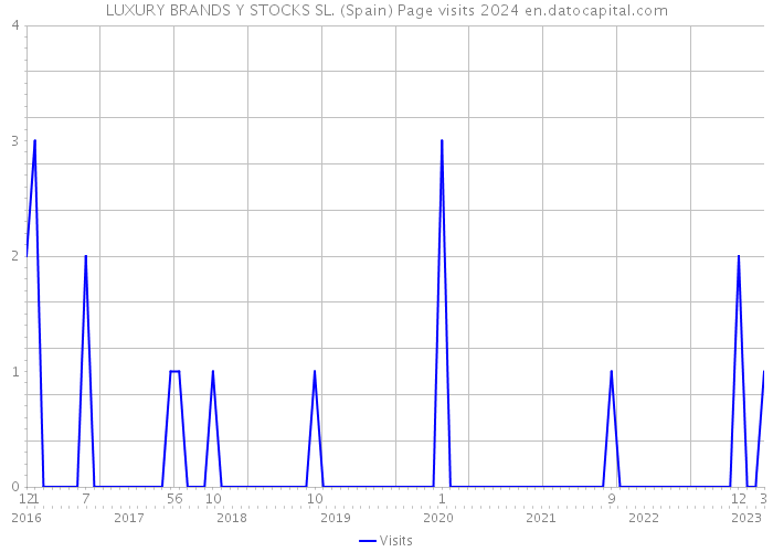 LUXURY BRANDS Y STOCKS SL. (Spain) Page visits 2024 