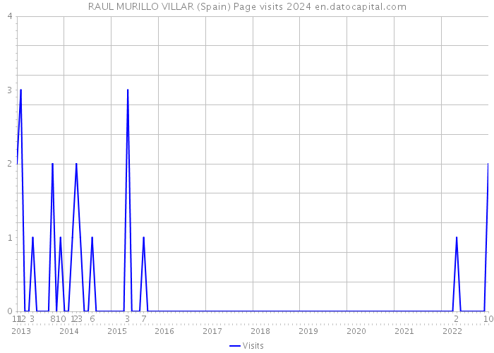RAUL MURILLO VILLAR (Spain) Page visits 2024 