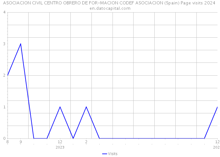 ASOCIACION CIVIL CENTRO OBRERO DE FOR-MACION CODEF ASOCIACION (Spain) Page visits 2024 