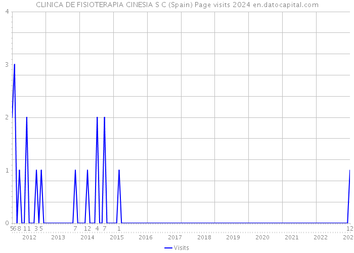 CLINICA DE FISIOTERAPIA CINESIA S C (Spain) Page visits 2024 