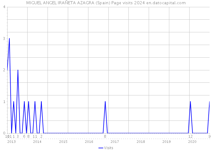 MIGUEL ANGEL IRAÑETA AZAGRA (Spain) Page visits 2024 