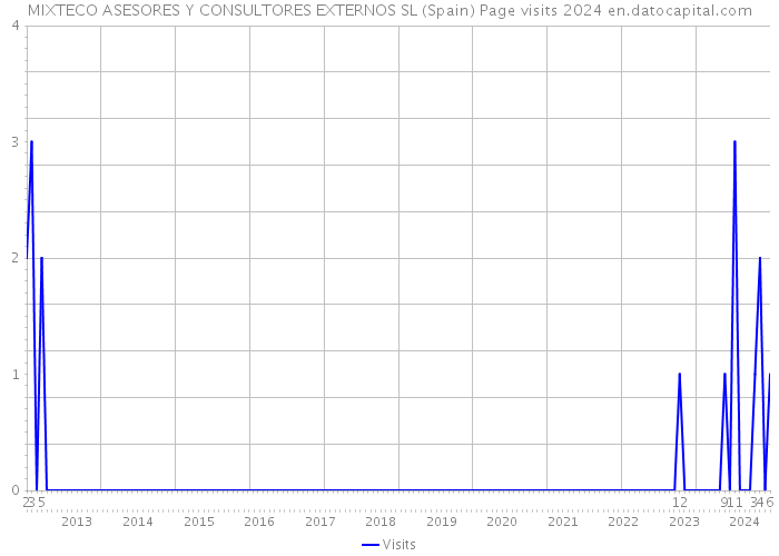 MIXTECO ASESORES Y CONSULTORES EXTERNOS SL (Spain) Page visits 2024 