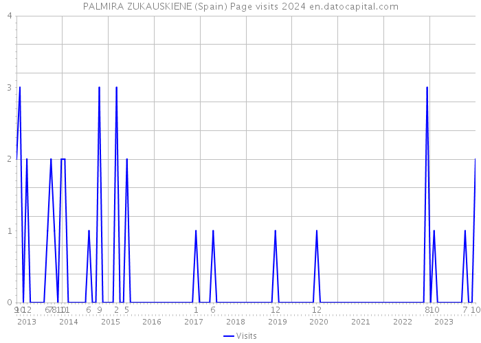PALMIRA ZUKAUSKIENE (Spain) Page visits 2024 