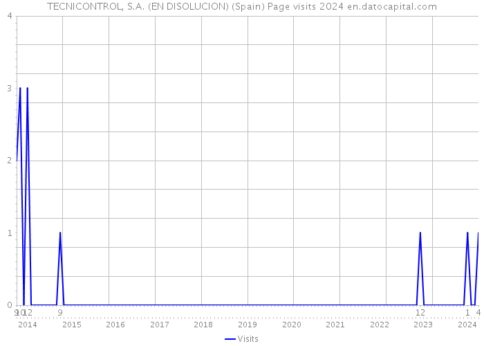 TECNICONTROL, S.A. (EN DISOLUCION) (Spain) Page visits 2024 