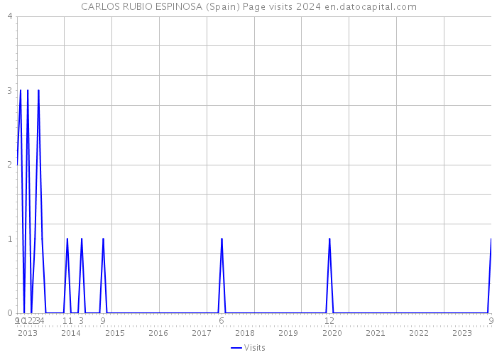 CARLOS RUBIO ESPINOSA (Spain) Page visits 2024 