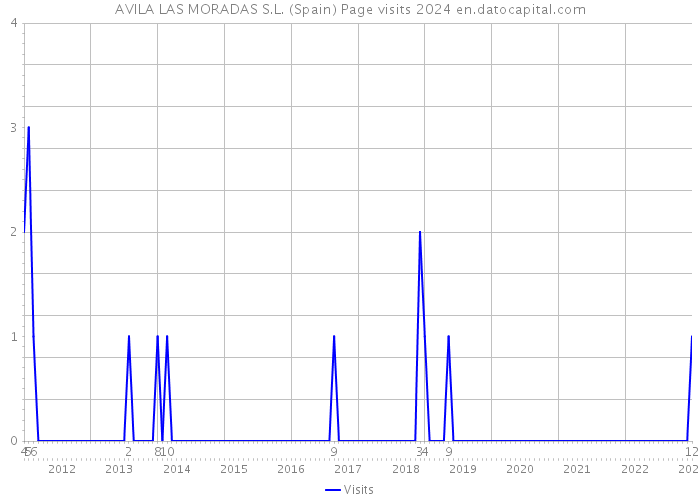 AVILA LAS MORADAS S.L. (Spain) Page visits 2024 