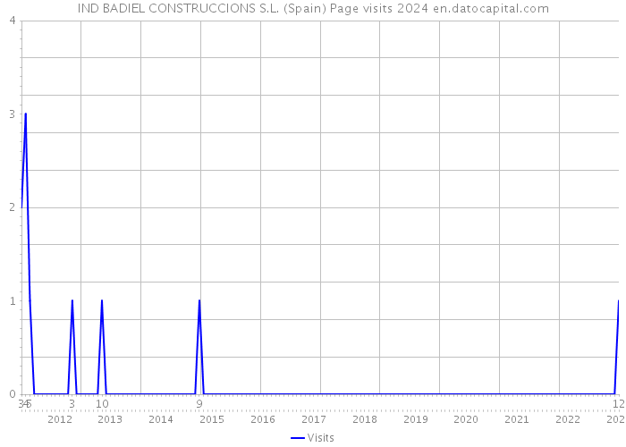 IND BADIEL CONSTRUCCIONS S.L. (Spain) Page visits 2024 