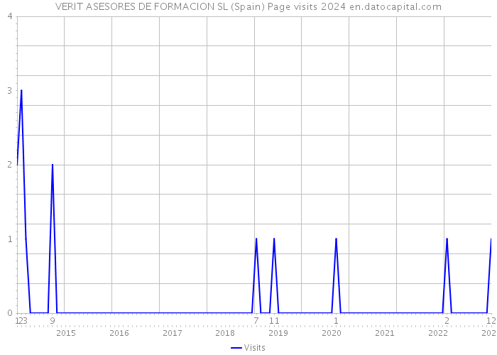 VERIT ASESORES DE FORMACION SL (Spain) Page visits 2024 