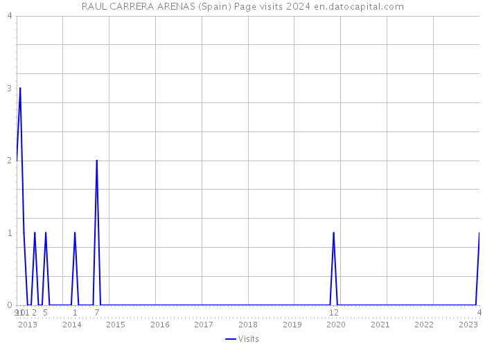 RAUL CARRERA ARENAS (Spain) Page visits 2024 