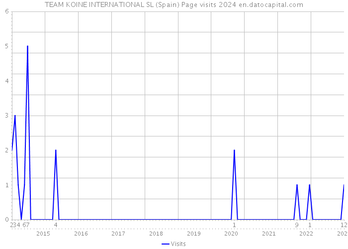 TEAM KOINE INTERNATIONAL SL (Spain) Page visits 2024 