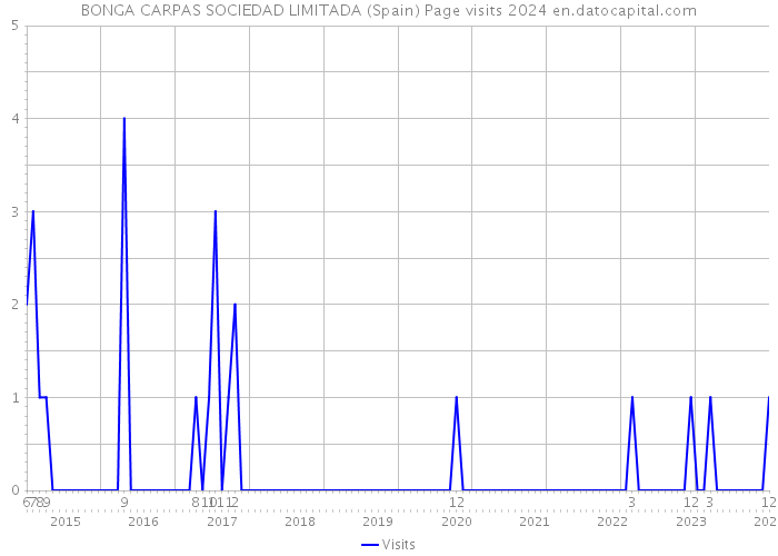 BONGA CARPAS SOCIEDAD LIMITADA (Spain) Page visits 2024 