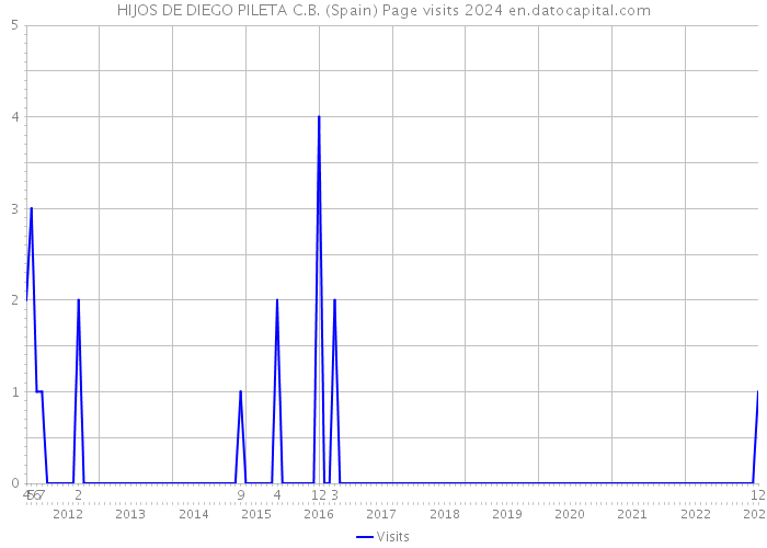 HIJOS DE DIEGO PILETA C.B. (Spain) Page visits 2024 
