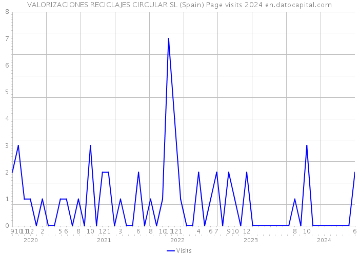 VALORIZACIONES RECICLAJES CIRCULAR SL (Spain) Page visits 2024 