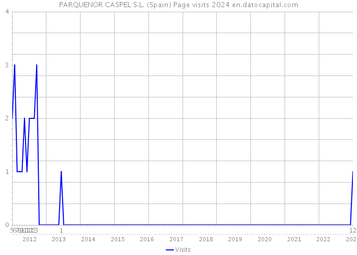 PARQUENOR CASPEL S.L. (Spain) Page visits 2024 