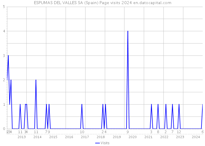ESPUMAS DEL VALLES SA (Spain) Page visits 2024 
