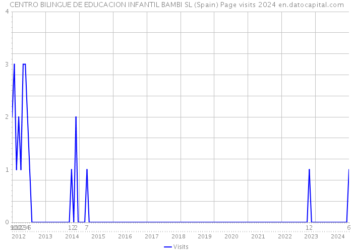 CENTRO BILINGUE DE EDUCACION INFANTIL BAMBI SL (Spain) Page visits 2024 