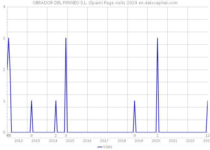 OBRADOR DEL PIRINEO S.L. (Spain) Page visits 2024 