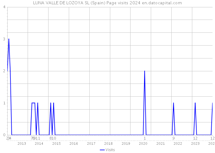 LUNA VALLE DE LOZOYA SL (Spain) Page visits 2024 